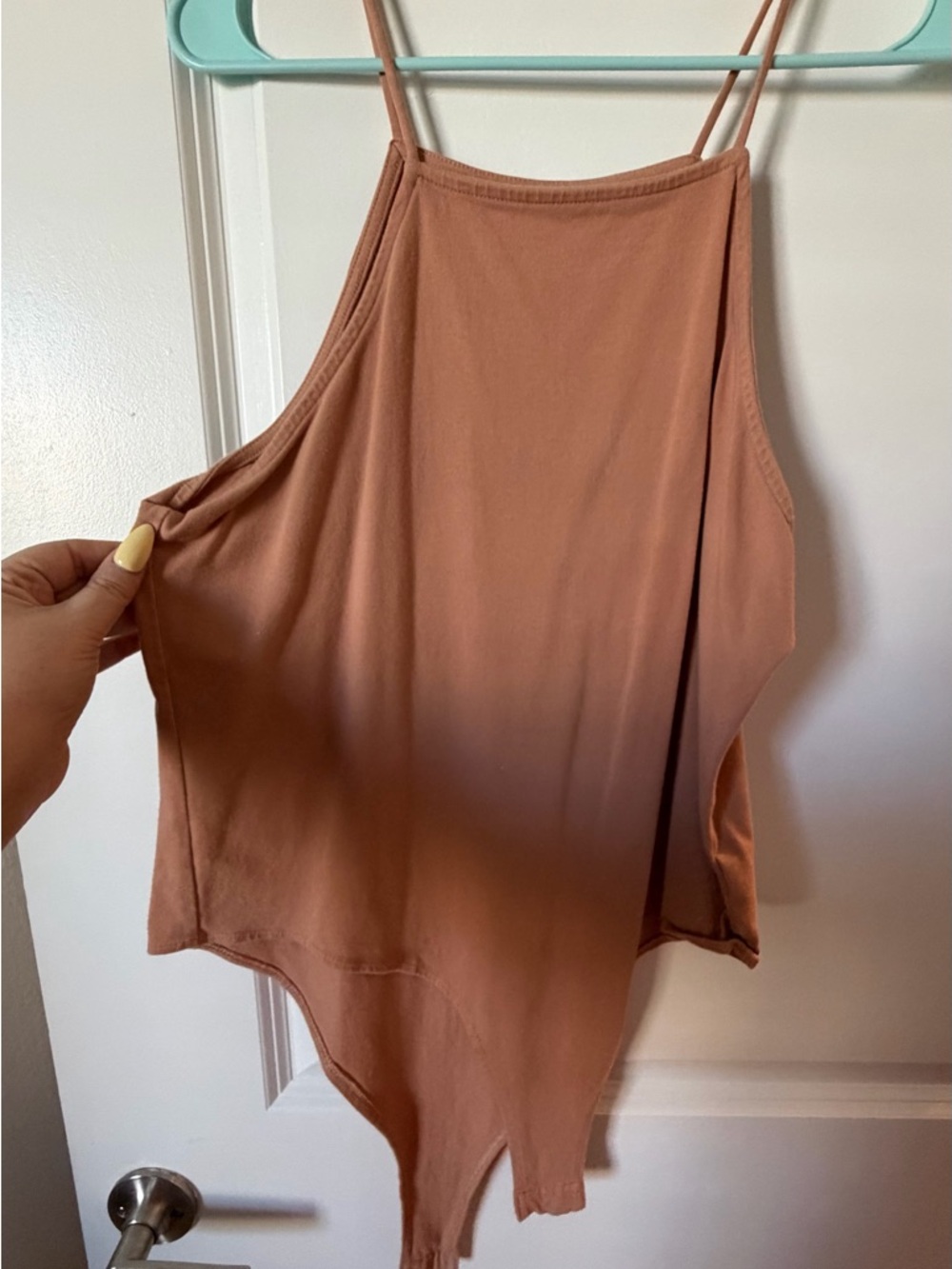 Target Women's Rusty Tan Asymmetric Bodysuit